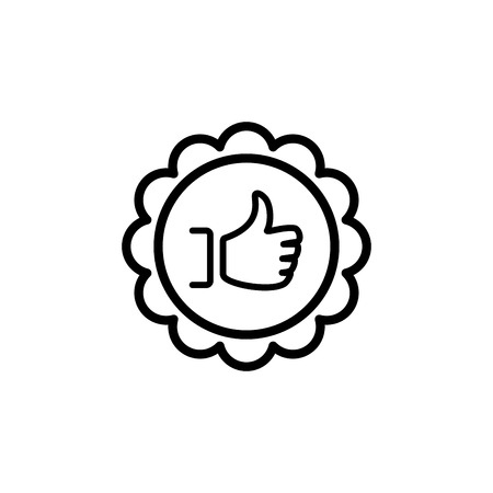Customer Choice Line Icon. Client Satisfaction symbol. Customer Relationship Management. Isolated UI element.のイラスト素材