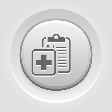 Medical Report and Services Flat Iconの写真素材