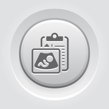 Ultrasonography Flat Iconの写真素材