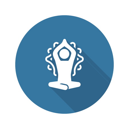 Yoga Meditation and Zen Icon. Flat Design Isolated Illustration.のイラスト素材