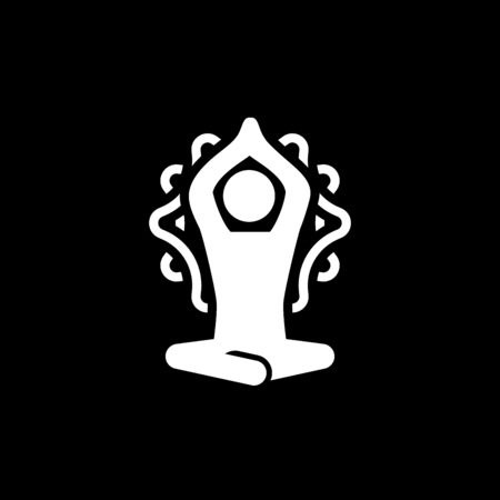 Yoga Meditation and Zen Icon. Flat Design Isolated Illustration.のイラスト素材