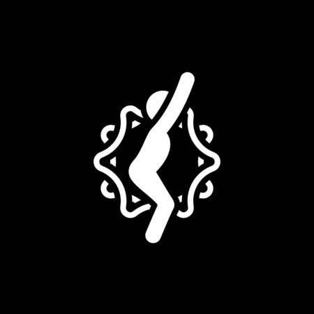 Yoga Chair Pose Icon. Flat Design Isolated Illustration.のイラスト素材