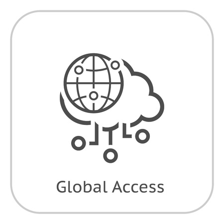 Simple Global Access Vector Iconのイラスト素材