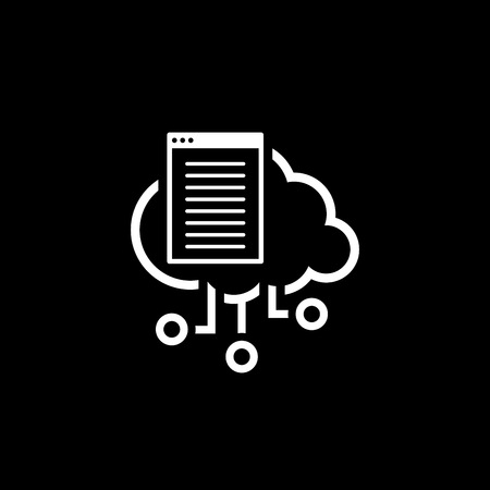 Simple Cloud Documents Vector Iconのイラスト素材