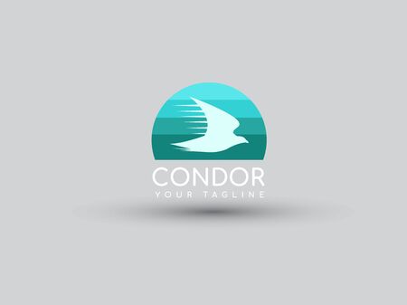 condor company bird logo in the skyのイラスト素材