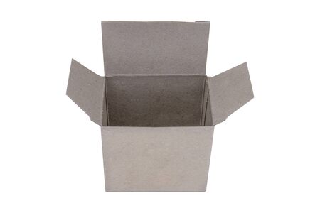 Mini cardboard box isolated on white background