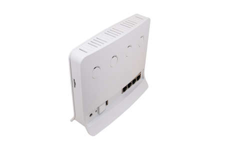 Wireless Wi-Fi router isolated on white background