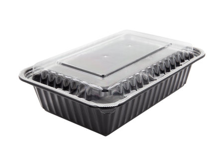 Plastic Food Packaging Tray With Clear Plastic Coverの写真素材
