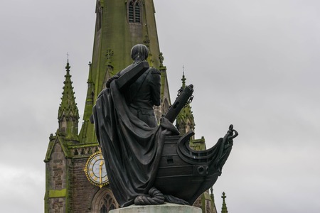 Birminghamm, UK - October 3rd, 2017 : Statue of Lord Horatio Nelson in the Bull Ring shopping centreのeditorial素材