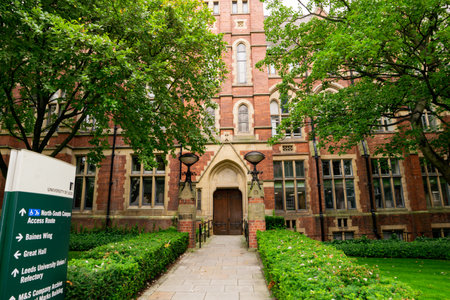 The Great Hall, University of Leeds, Yorkshire, United Kingdom.の写真素材