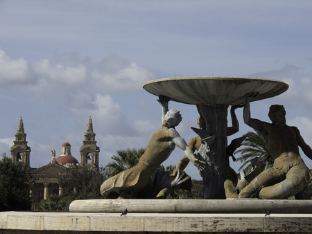 The island of Malta in the Mediterraneanの写真素材