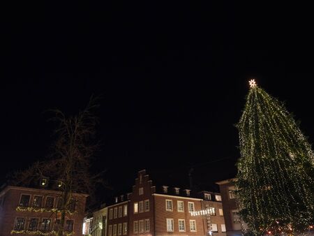 Bocholt at nightの写真素材
