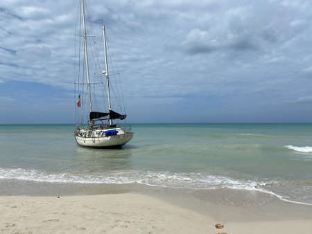 On the Caribbean beachのeditorial素材