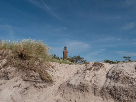 The beach of ahrenshoop and the darss island at the baltic seaの写真素材