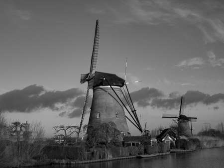 the windmills of kinderdijk in the netherlands