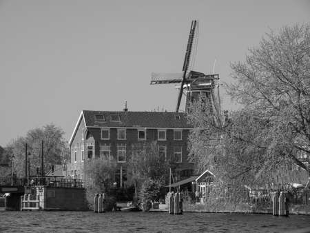 the dutch city haarlemのeditorial素材