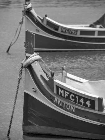 small port on maltaの写真素材