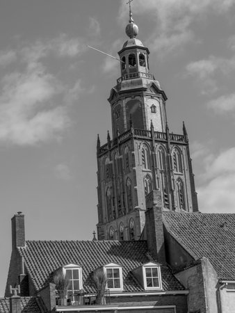 the dutch city of zuphenの写真素材
