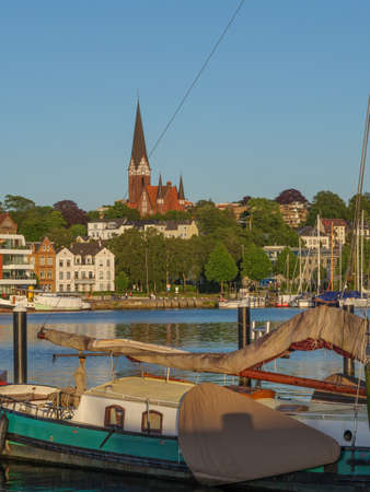 Flensburg city at the baltic seaの写真素材
