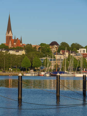 Flensburg city at the baltic seaの写真素材
