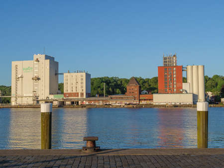 Flensburg city at the baltic seaの写真素材
