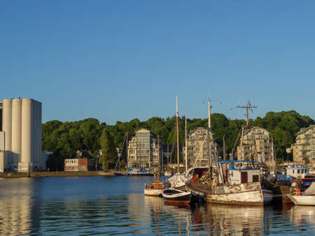 Flensburg city at the baltic sea