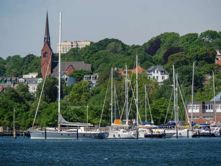 Flensburg city at the baltic seaの写真素材