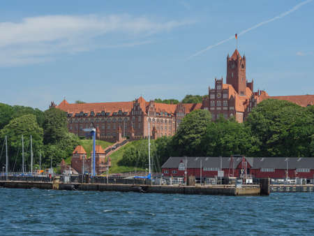 Flensburg city at the baltic sea