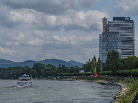 the river rhine near bonnの写真素材