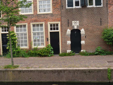 the city of Leiden in the Netherlandsの写真素材