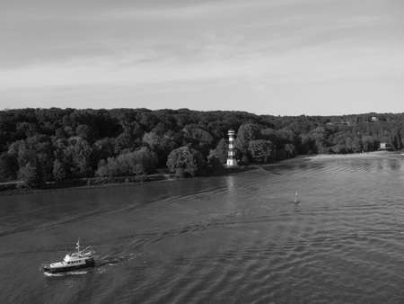 Hamburg and the Elbe Riverの写真素材