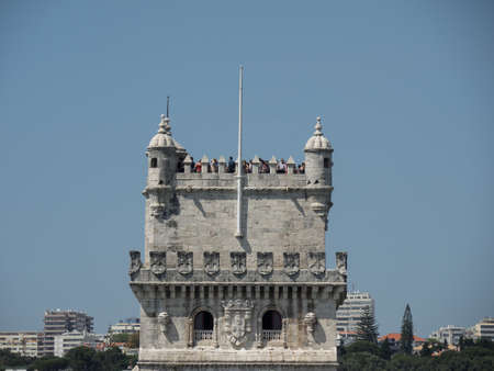 Lisbon at the tagus riverの写真素材