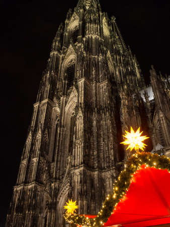 cologne at nightの写真素材