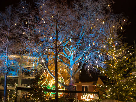 cologne at nightの写真素材