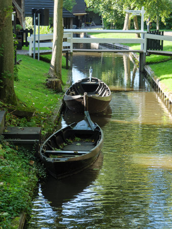 Giethoorn in the netherlandsの写真素材