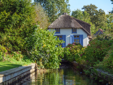 Giethoorn in the netherlandsの写真素材