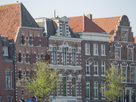 the city of Haarlem in the netherlandsの写真素材