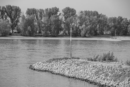 the city of Rees on the rhine riverの写真素材