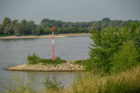 the city of Rees on the rhine riverの写真素材