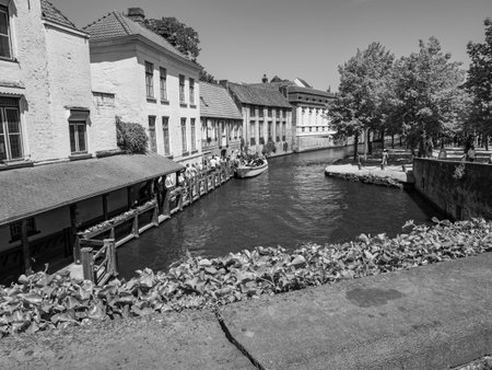 Bruges city in Belgiumの写真素材