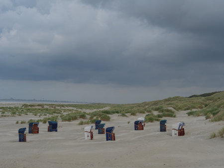 the beach of Juist in Germanyの写真素材