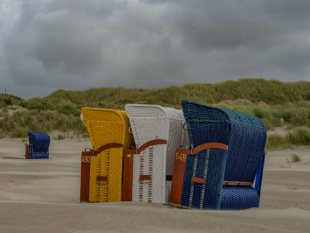 the beach of Juist in Germanyの写真素材