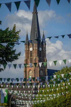 the village of Weseke in Westphaliaの写真素材