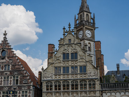 the city of Ghent in Belgiumの写真素材