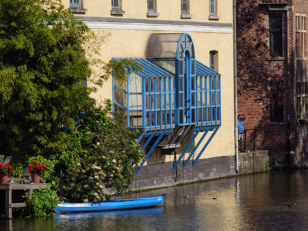 the city of Ghent in Belgiumの写真素材