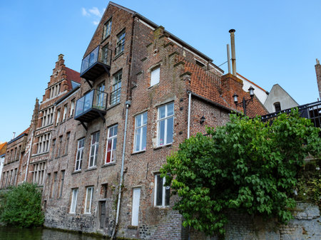 the city of Ghent in Belgiumの写真素材