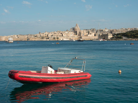 the island of Malta in the Mediterranean seaの写真素材