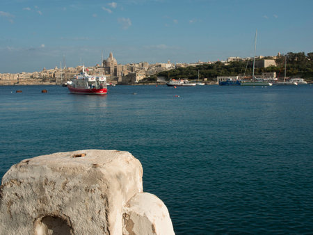 the island of Malta in the Mediterranean seaの写真素材
