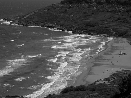 Malta island in the Mediterranean seaの写真素材