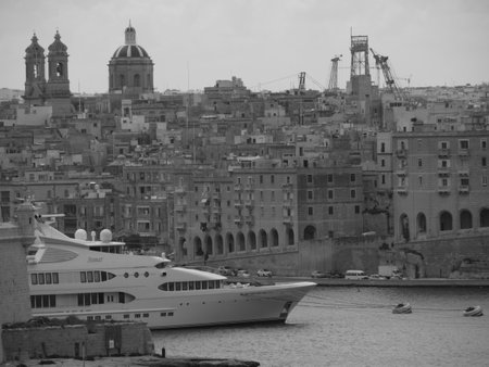 Malta island in the Mediterranean seaの写真素材